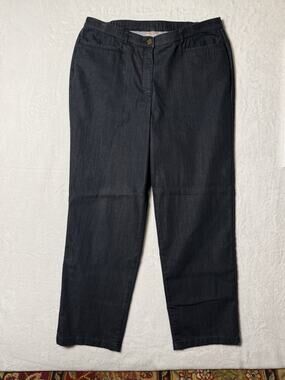 TanJay Jeans Womens 14 Blue Cotton Blend Dark Wash Straight Leg Comfort